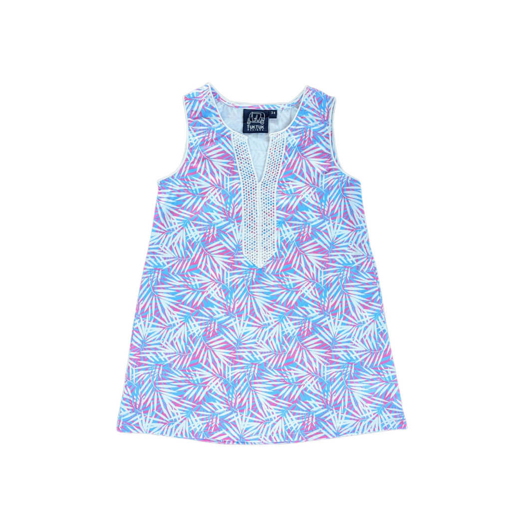 Tropical Palms Pink Shift Dress – TukTuk Designs