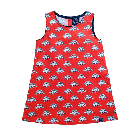 TukTuk Designs Dinosaur dresses featuring life like Stegasauruses are perfecr for dino loving girls! Also available in matching sibling Dinosaur shirts.