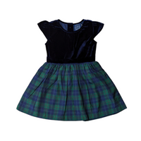 Holiday Plaid Mixed Media Dress