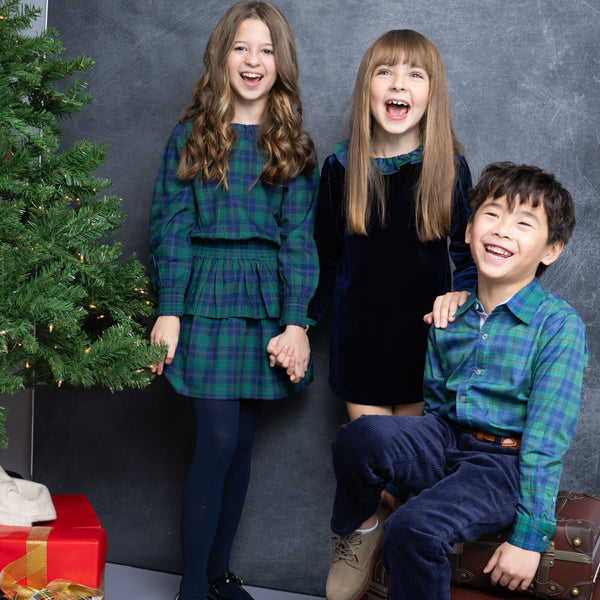 Holiday Plaid Shirt in Long Sleeves