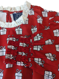 Holiday Presents Tiered Tween Long Sleeves Dress