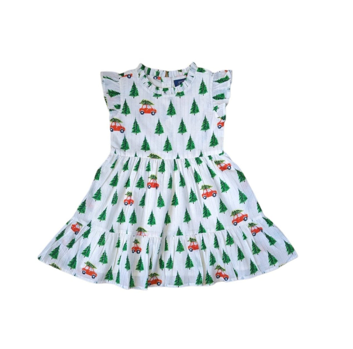 Bringing Home The Tree Ruffle Dress