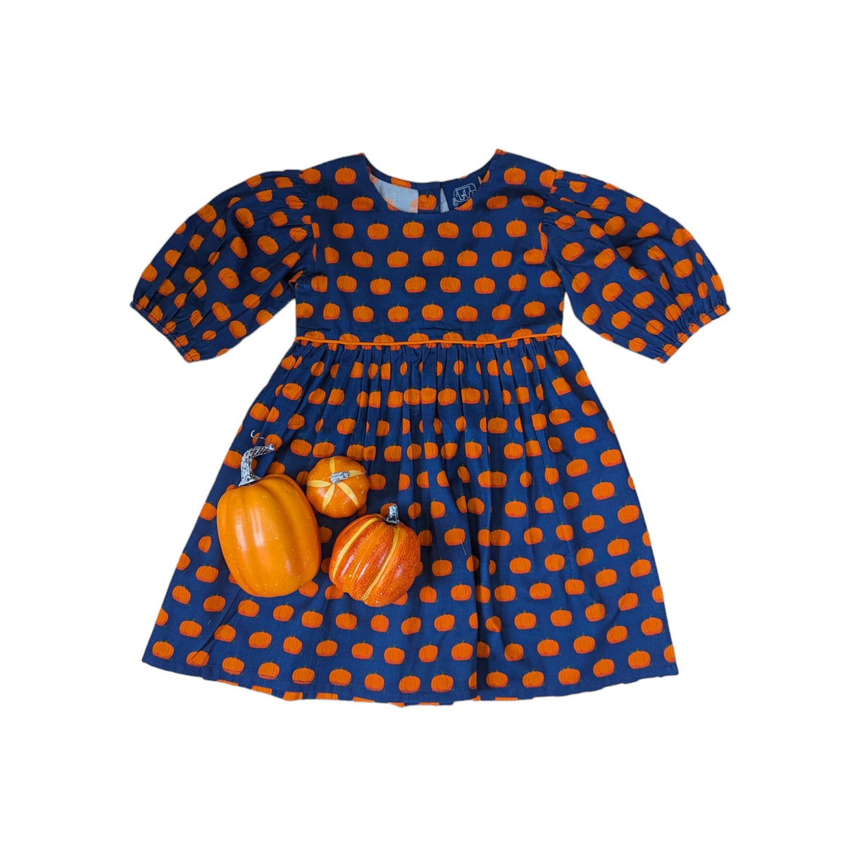 Pumpkin Patch Puff Sleeve Dress