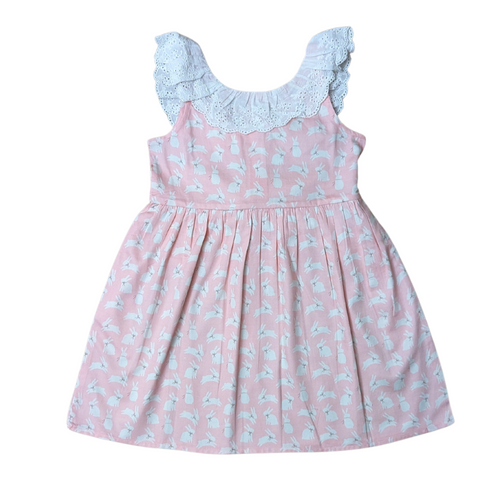 Bunnies Lace Collar Dress 5-6 | TukTuk Designs Bunnies Lace Collar Dress 5-6 | TukTuk Designs