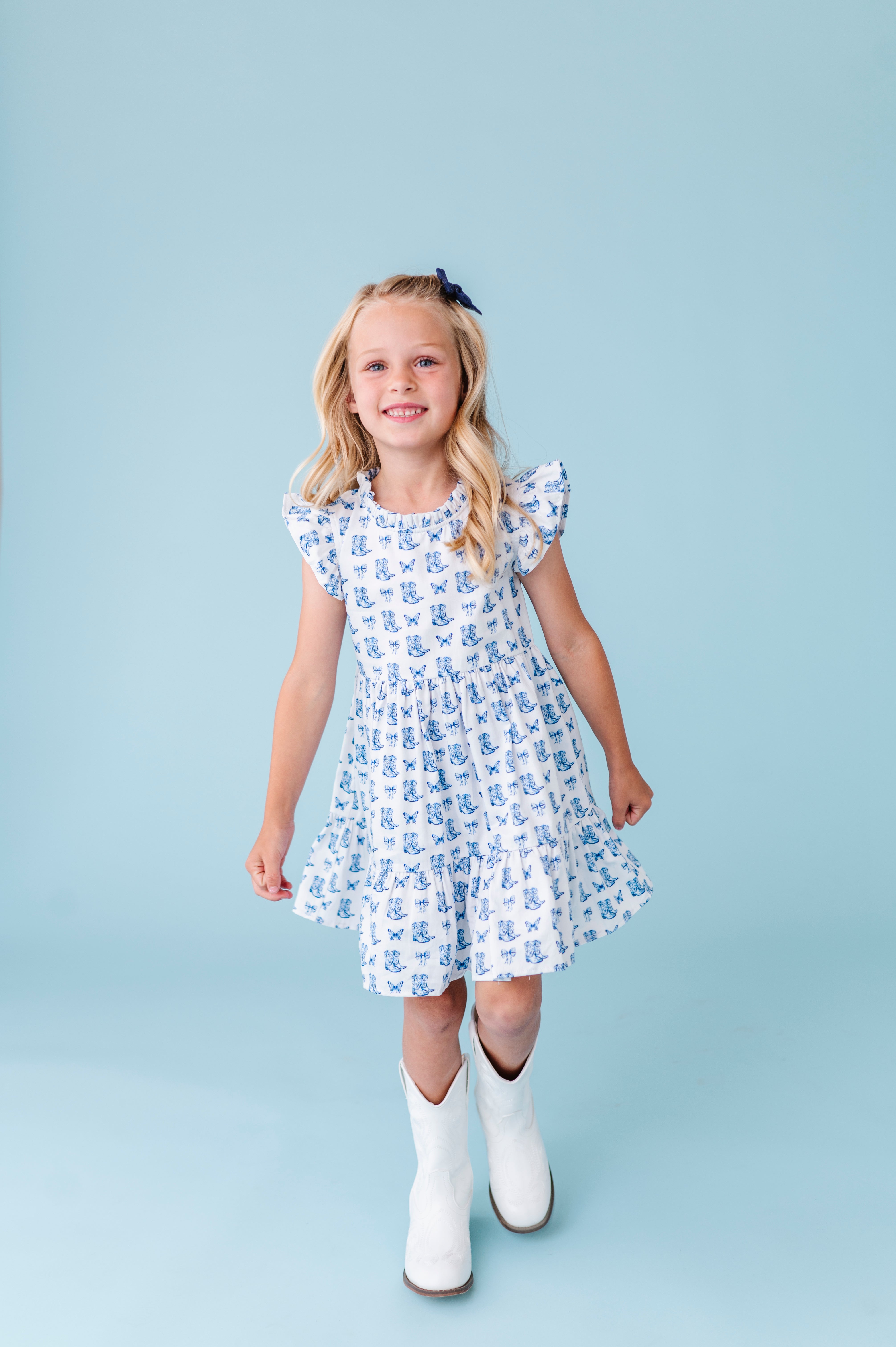 Blue Belle Ruffle Dress – TukTuk Designs