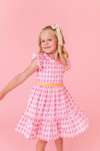 Pink Popsicles Ruffle Dress