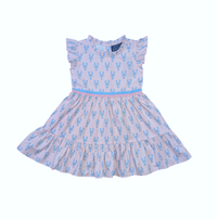 Pastel Pincers Ruffle Dress