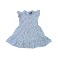 delicate pink and green floral print  dress 