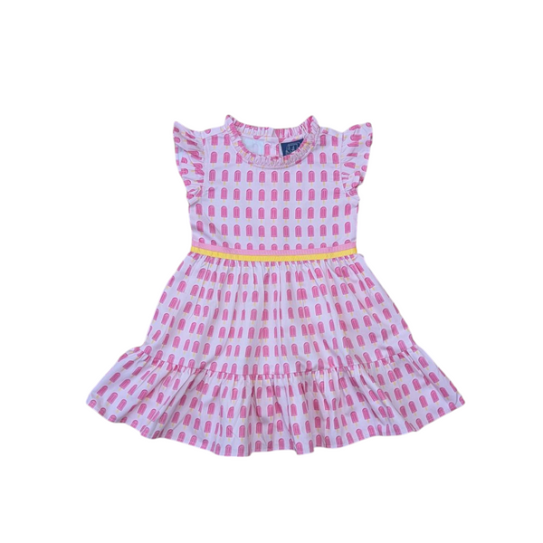 pink chicken popsicle dress Girls Elsie Dress - Pink Dahlia Floral