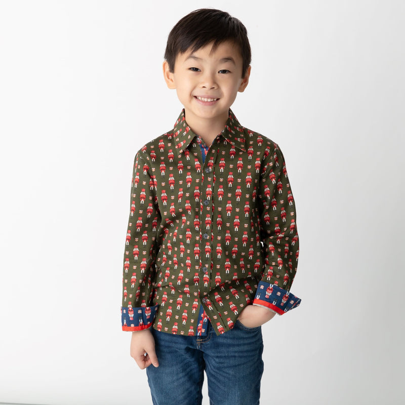 Nutcrackers in Hunter Green Shirt in Long Sleeves