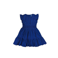 Smocked Waist Dobby Dress Midnight