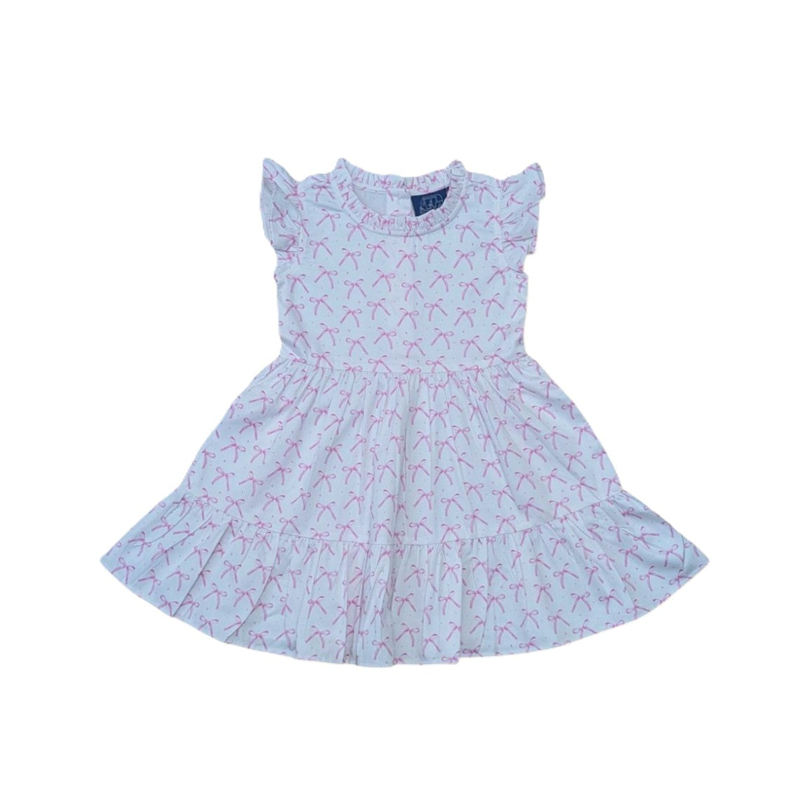 Blush Bows Ruffle Dress 3