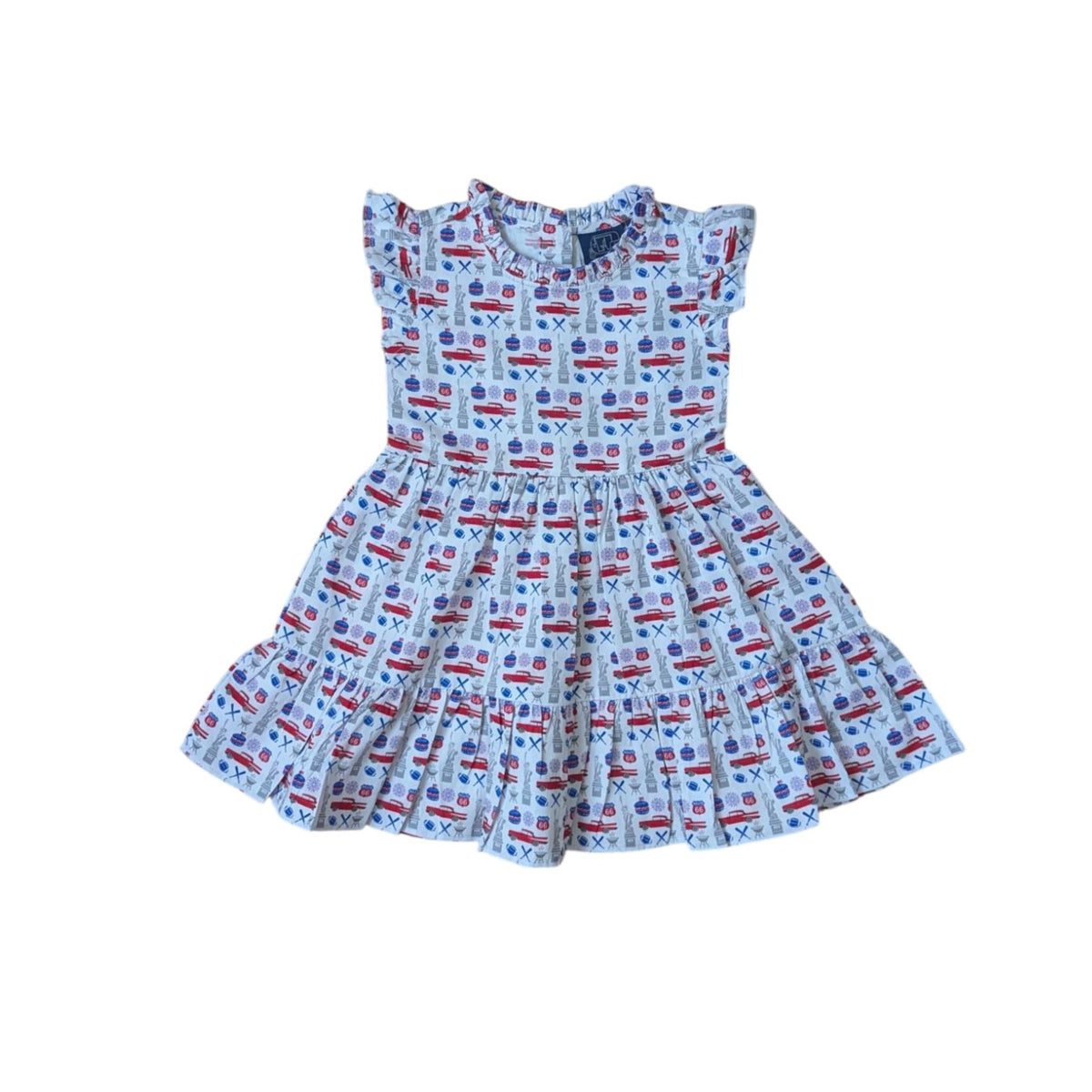 Classic Americana Ruffle Dress