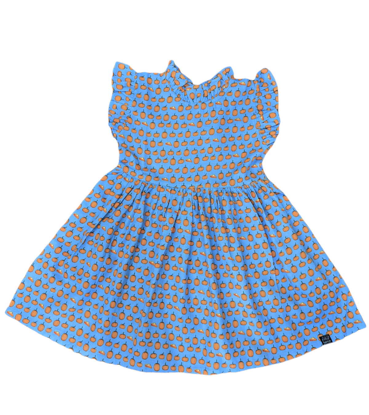 TukTuk Designs matching sibling dress and shirt in pumpkin pies print