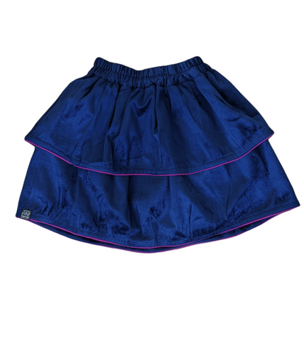 Blue velvet skirt