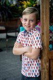 TukTuk Designs preppy Lobster print shirt with collar and placket trim details perfect for the summers. Made with 100% cotton and available in matching sibling sets of girls dresses.