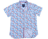 TukTuk Designs Gone Fishing boys nautical print short sleeve shirt with matching daddy and me style.