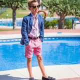 TukTuk Designs pink long sleeve boys' button up shirt perfect for resorts, vacations and Easter