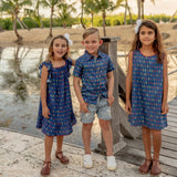 TukTuk Designs chilli peppers dress for a fun way to heat things up! Available in matching sibling shirt.
